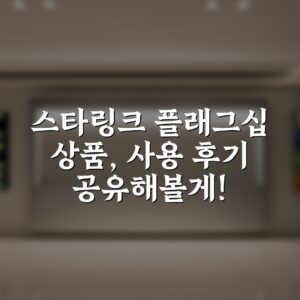 스타링크 플래그십 상품, 사용 후기 공유해볼게!