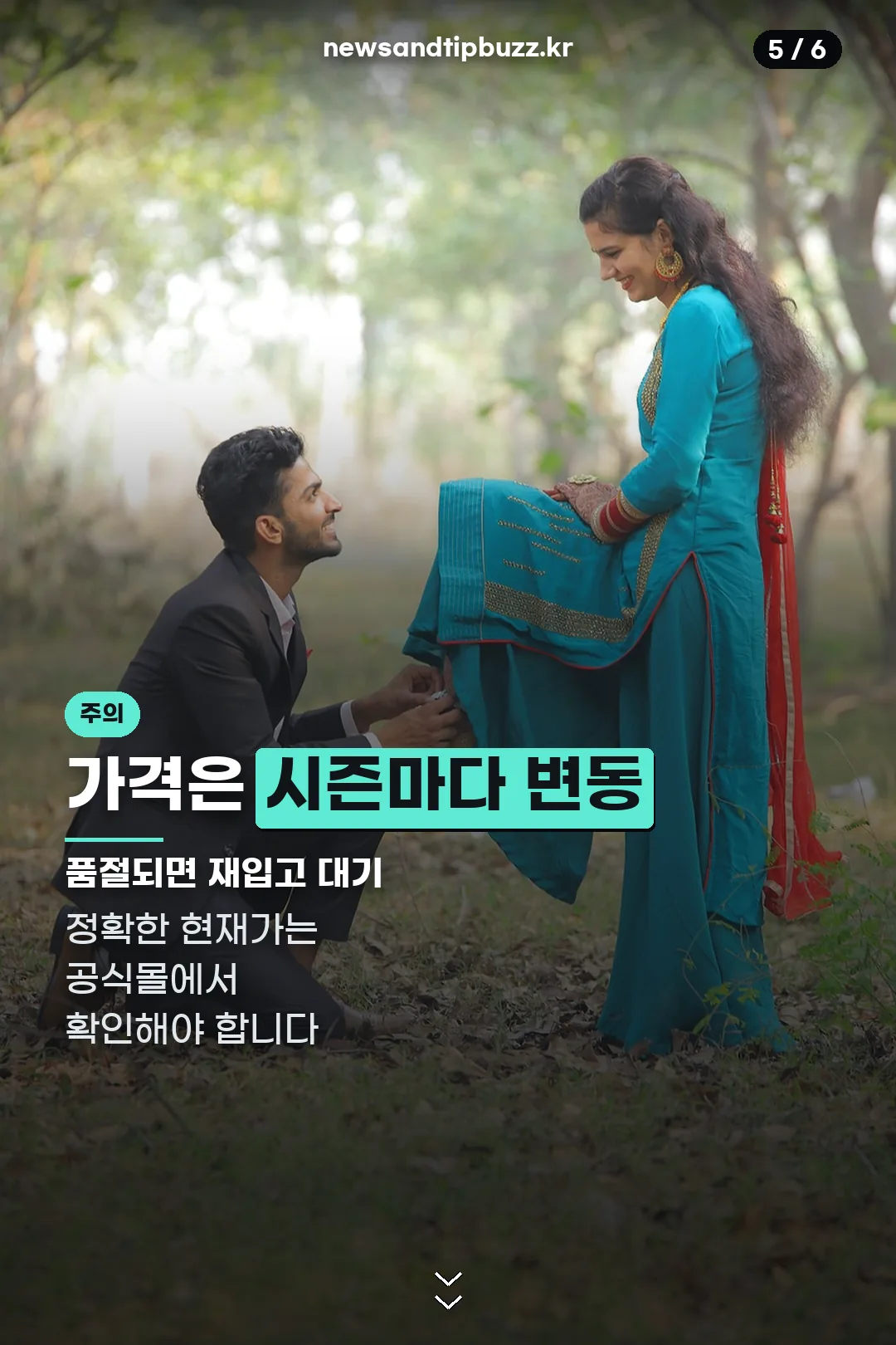 가격은 시즌마다 변동