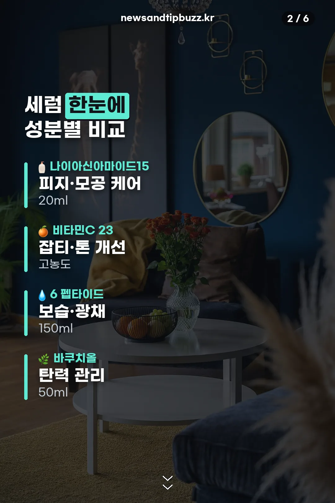 세럼 성분별 비교 한눈에
