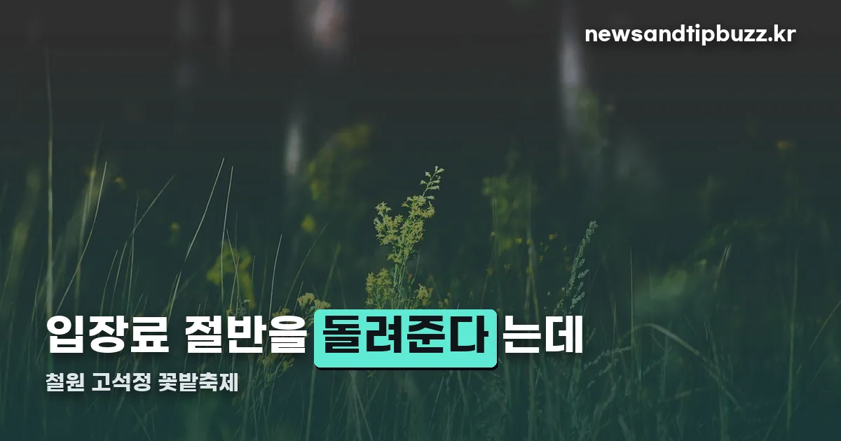 철원 고석정 꽃밭축제 정리 썸네일