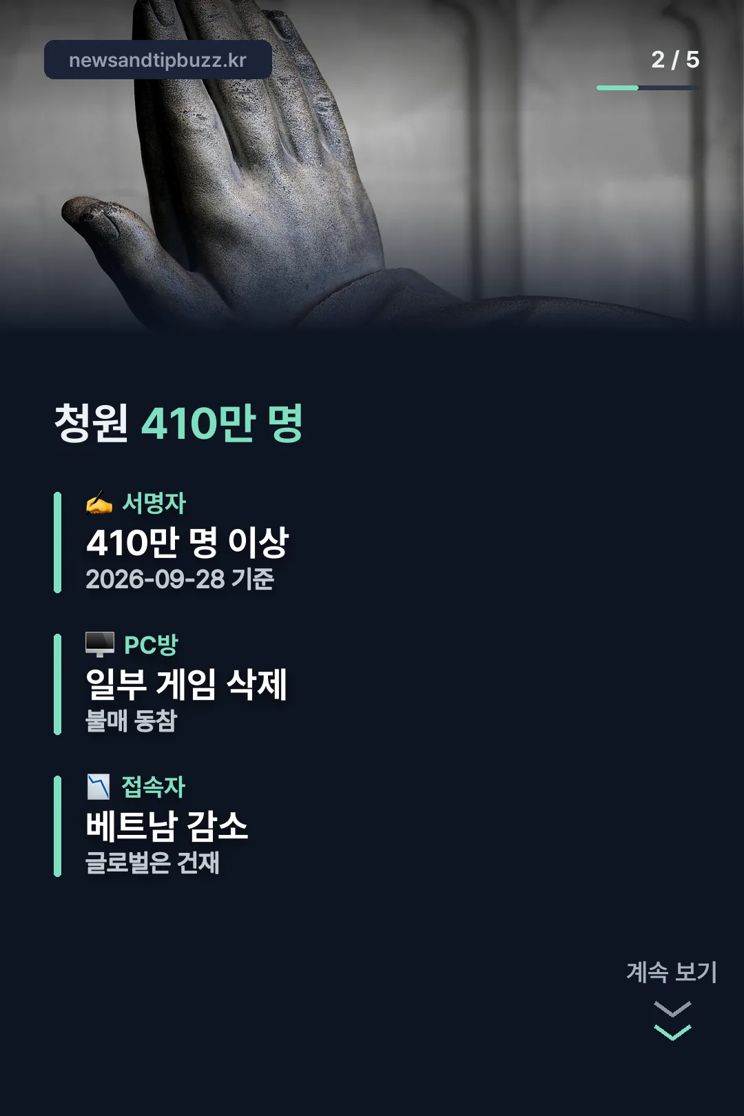 410만 서명 청원 반응