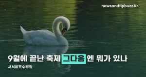 서서울호수공원 축제, 9월 5일로 끝났습니다 — 10월에 갈 수 있는 곳