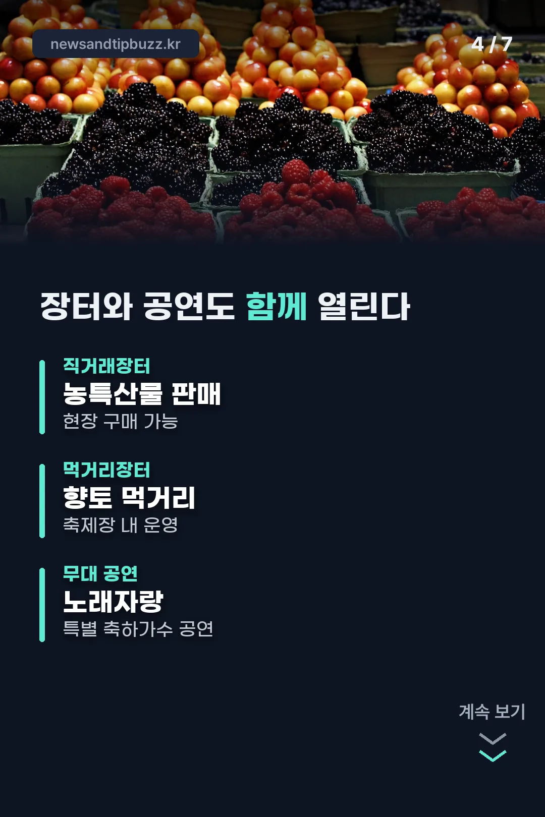 장터·공연 프로그램